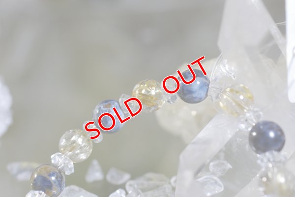 画像6: ピータサイト　ブルーTYPE　8mm　ルチルクォーツ　コンビブレスレット