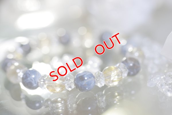 画像3: ピータサイト　ブルーTYPE　8mm　ルチルクォーツ　コンビブレスレット