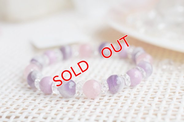 画像3: ディープローズクォーツ＆ケープアメジスト　ブレスレット